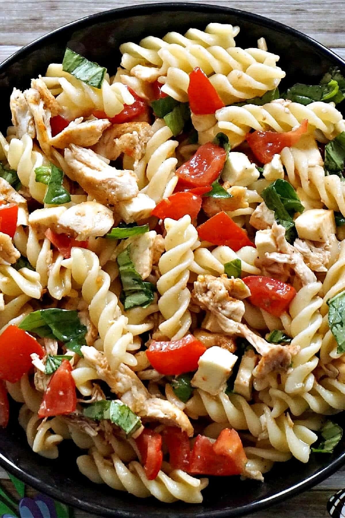 Grilled Chicken Caprese Pasta Salad