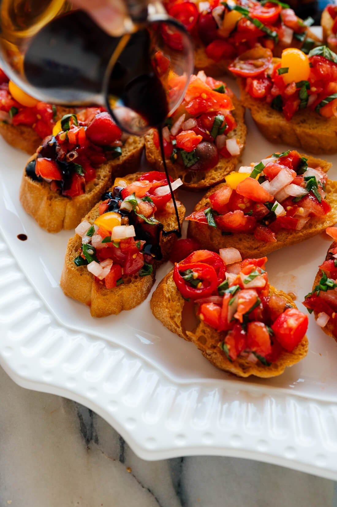 Bruschetta w/Toasted Baguette Rounds - per Dozen