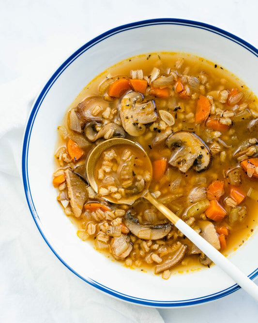 Mushroom Barley Soup - serves 1-2