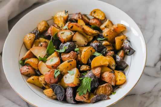 Roasted Tri-Color Potatoes with Garlic & Rosemary